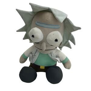 Preowned Jumbo Large Sized Rick & Morty Stuffed Toy Plush Doll RICK Scientist